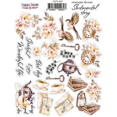 Набір наліпок #062, Sentimental story, ТМ Фабрика Декору