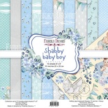 Набір паперу для скрапбукінгу Shabby baby boy Redesign 20x20см, ТМ Фабрика Декору