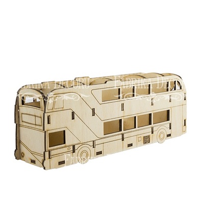 Заготовка ТМ Фабрика Декору - Дерев’яний органайзер для письмових засобів Автобус