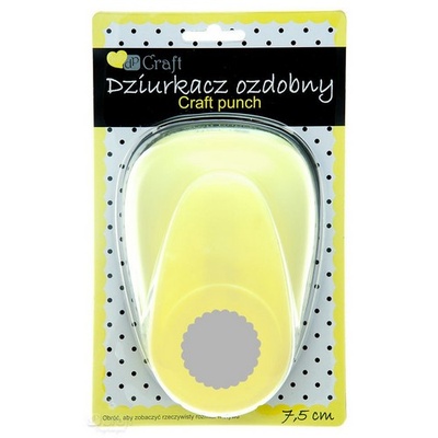 Дірокол фігурний 7,5см Круг з оборкою, TM dpCraft (Dalprint)