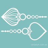 Чипборд от Вензелик - Подвески с сердечками, размер: 56*86 мм