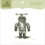 Акриловый штамп Lesia Zgharda D036 Космонавт, размер 3,6х5,7 см.
