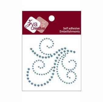 Прикраса від Zva Creative - Flourish - Ice Blue Crystal, блакитний колір