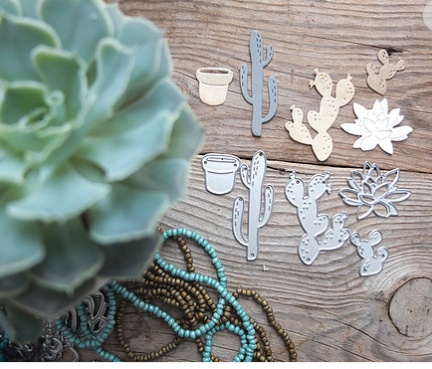 Нож для вырубки от  MiMiCut - Суккулентомания, 38*45, 20*51, 20*23, 36*28, 19*19мм