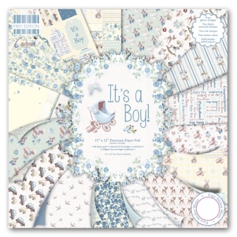 Набор бумаги от First Edition - It's a Boy, 30х30 см, 48 листов