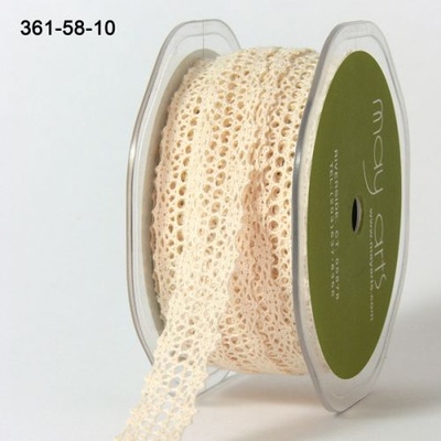 В’язане мереживо NATURAL, ширина 1,6см, довжина 90 см, колір бежевий