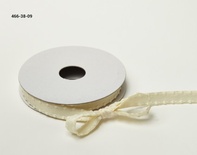 Сатинова стрічка з вузловою кромкою - слонова кістка, ширина - 10 мм, довжина 90 см