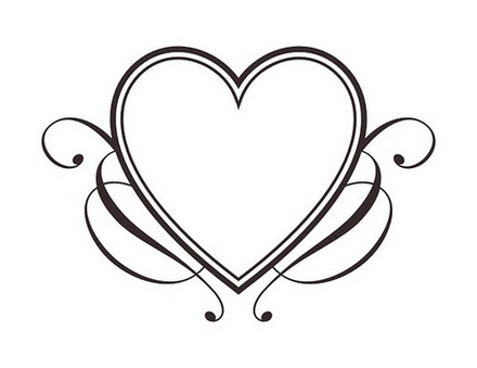 Акриловий штамп SV014 серце, розмір 4,2х2,9 см