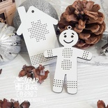 Деревʼяна фішка ScrapBox - Фішки для вишивки пряничний будиночок Fl-040