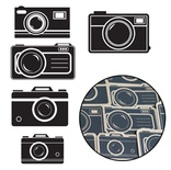 Набор высечек от Maya Road -  Kraft Picture Perfect Cameras - Black