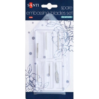 Набір наконечників для тиснення, виготовлення квітів і різки для макетного ножа TM Santi, 6 штук