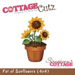 Ніж для вирубки CottageCutz - Pot of Sunflowers, 10x10 см
