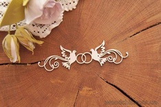 Чипборд от WOODchic - Подвеска свадебная "Голуби"