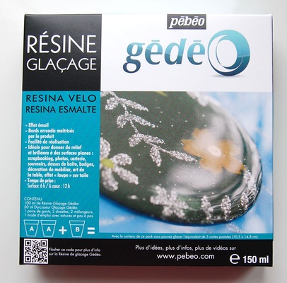 Двухкомпонентная эпоксидная суперглянцевая прозрачная глазурь с эффектом эмали, 150мл