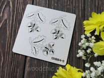 Чипборд набір гілочки дуба з жолудями від WOODchic, 5x4 см