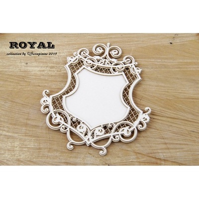 Чипборд Scrapiniec - Royal - Вивіска велика декор з рамкою
