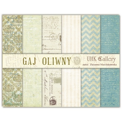 Набор двусторонней скрапбумаги UHK Gallery - Gaj Oliwny, 30,5х30,5 см, 6 листов