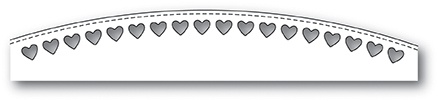 Ніж для вирубки від Poppystamps - Stitched Heart Arch craft die