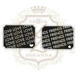 Набор акриловых штампов Lesia Zgharda N062 LOVE + FRIENDS