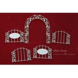 Чипборд Scrapiniec - Ограды и арки Park Avenue микс, 5 штук