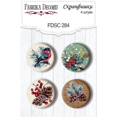 Набор скрапфишек ТМ Фабрика Декора из 4 шт № 284, The Spirit of Christmas