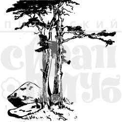 Акрилові штампи дизайну Олена Виноградова "Сосни і каміння"