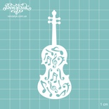 Чипборд від Вензелик - Скрипка 05, розмір: 34x90 мм