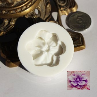 Силіконова форма (молд) - квітка, розмір: 40 мм