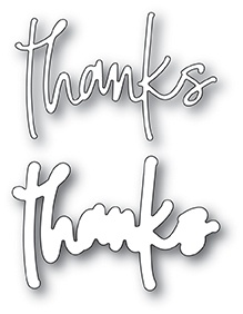 Ножі для вирубки від Memory Box - Thanks Jotted Script