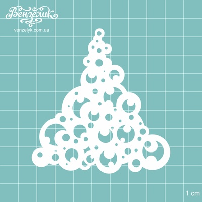 Чипборд від Вензелик - Ялинка 06, розмір: 75x79 мм