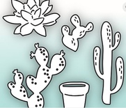 Нож для вырубки от  MiMiCut - Суккулентомания, 38*45, 20*51, 20*23, 36*28, 19*19мм