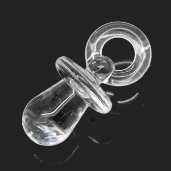 Акрилова підвіска "Соска", 31x15мм, колір прозорий, 1 шт.