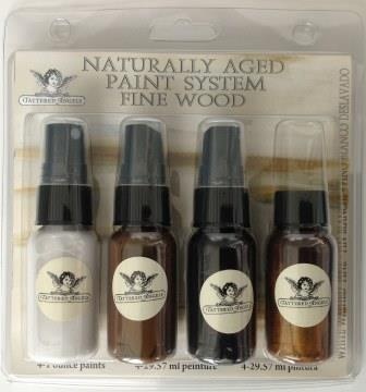 Набір спреїв для штампінгу TatteRed Angels - Paint System - Bare Metal - Tarnished Silver, 4 шт.