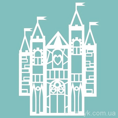 Чипборд від Вензелик - Замок 03, розмір: 88x123 мм