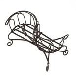 Металлическая мини лавка, коричневая, 11х6см