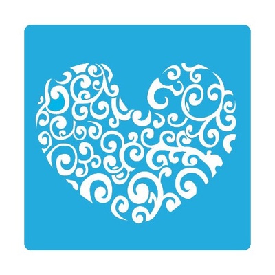 Маска - Фабрика Декору - серце завитки, 15см Х15см