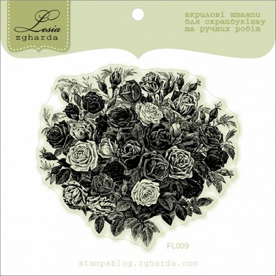 Акриловий штамп Lesia Zgharda Букет троянд FL009