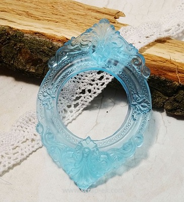 Прозора рамка зі смоли №3 (блакитний) від Евгенія Курдібановська ТМ