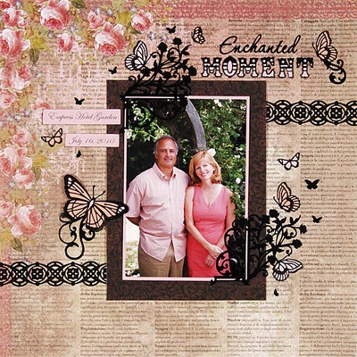 Набір наліпок - висічок HOTP - Enchanted Moments Dazzle, розмір 15,223 см, 100 шт., колір чорний