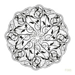 Акриловий штамп Lesia Zgharda F088 Розетка з завитками