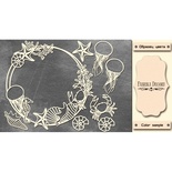 Набір чіпбордів Рамка з медузою #385 color_Milk, ТМ Фабрика Декору