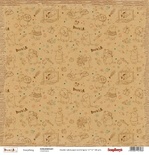 Бумага для скрапбукинга от ScrapBerry's -Басик - Обо всем, 30,5х30,5 см, 190 гр/м, двусторонняя, 1 лист.