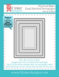 Ножи для вырубки от Lil' Inker Designs - Stitched Mats: Dual Stitched Rectangles 