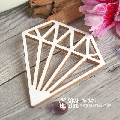 Чипборд ScrapBox - Алмаз багатограний Ht-057