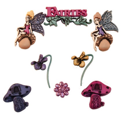 Набір декоративних ґудзиків Dress It Up - Fairies