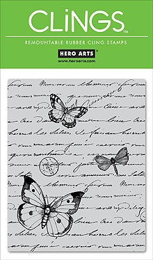 Резиновый штамп Hero Arts - Antique Writing, c оснасткой