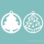 Чипборд від Вензелик - двошарове прикраса 03, розмір: 41x45 мм