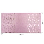 Відріз екошкіри з тисненням золотою фольгою Golden Stars Stars Flamingo, розмір 500мм х 250мм, ТМ Фабрика Декору