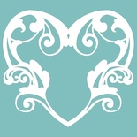 Чипборд від Вензелик - Сердечко 03, розмір: 59*53 мм