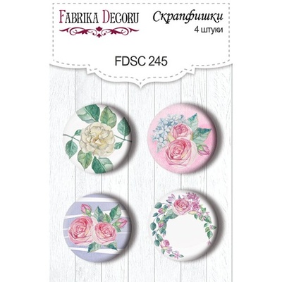 Набор скрапфишек ТМ Фабрика Декора из 4 шт № 245, Mysterious garden